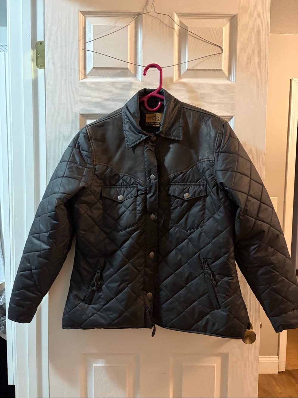 STS Ranchwear Quilted Black/Leather Women's Jacket - Ransom